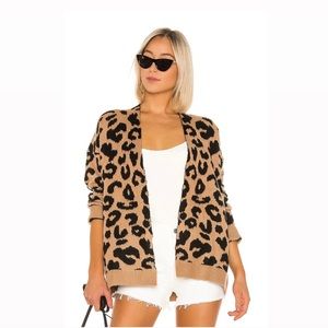 Superdown Draya Leopard Cardigan in Mocha Sz S
